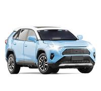 WANGXLGD Kit de Modelo a Escala 1:32 de fundición a presión, Compatible con Toyota RAV4; Modelo de SUV de aleación de Zinc; Regalos de cumpleaños y Recuerdos para Fiestas (Blue)
