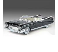 WANGXLGD Maqueta de Coche Compatible con Cadillac de 1959, Modelo Retro a Escala 1:24 de aleación y fundición a presión (Black)
