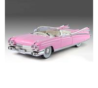 WANGXLGD Maqueta de Coche Compatible con Cadillac de 1959, Modelo Retro a Escala 1:24 de aleación y fundición a presión (Pink)
