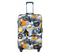 Wangxyozdp Divertida decoración de Halloween con estampado de bruja para equipaje de viaje, funda protectora para maleta, fundas protectoras para equipaje de 45 a 81 cm, Black, XL