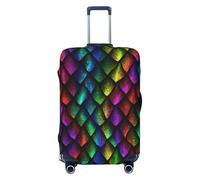 Wangxyozdp Funda protectora de equipaje de viaje con estampado de escamas de dragón, fundas protectoras para equipaje de 45,7 a 81,3 cm, Black, M