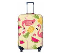 Wangxyozdp Funda protectora de equipaje de viaje con estampado de flamenco con Monstera, funda protectora para equipaje de 18 a 32 pulgadas, Black, M