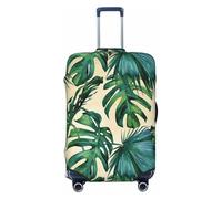 Wangxyozdp Funda protectora de equipaje de viaje con estampado de hojas de plátano verde, fundas protectoras para equipaje de 18 a 32 pulgadas, Black, XL