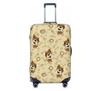 Wangxyozdp Funda protectora de equipaje de viaje con estampado de huesos de perro de dibujos animados de 45,7 a 81,3 cm, Black, S