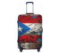 Wangxyozdp Funda protectora para equipaje de viaje con estampado de bandera de Puerto Rico de 45,7 a 81,3 cm, Black, M