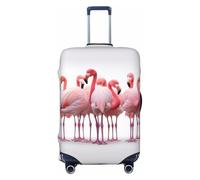 Wangxyozdp Funda protectora para equipaje de viaje con estampado de flamencos sobre blanco, funda protectora para equipaje de 18 a 32 pulgadas, Black, XL