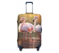 Wangxyozdp Funda protectora para equipaje de viaje con estampado de flamencos tropicales, fundas protectoras para equipaje de 45,7 a 81,3 cm, Black, L