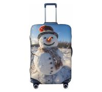 Wangxyozdp Funda protectora para equipaje de viaje con estampado de muñeco de nieve y Papá Noel de 45,7 a 81,3 cm, Black, M