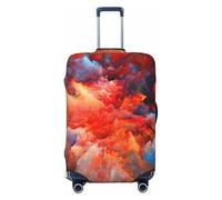 Wangxyozdp Funda protectora para equipaje de viaje con estampado de nubes coloridas, fundas protectoras para equipaje de 45,7 a 81,3 cm, Black, S