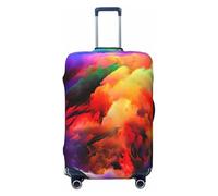 Wangxyozdp Funda protectora para equipaje de viaje con estampado de nubes de arcoíris de 45,7 a 81,3 cm, Black, M