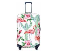 Wangxyozdp Funda protectora para equipaje de viaje, diseño de flores y flamencos, cactus, rosas, 45,7 a 81,3 cm, Black, M