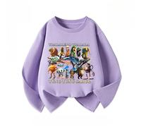 WANGYFAN Camiseta Infantil de Manga Larga como Prenda Interior, con Cuello Redondo y Estampados de Personajes de Dibujos Animados.,Púrpura,130cm