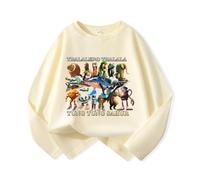 WANGYFAN Camiseta Infantil de Manga Larga como Prenda Interior, con Cuello Redondo y Estampados de Personajes de Dibujos Animados.,Flesh,130cm