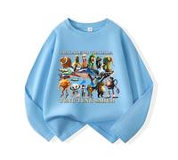 WANGYFAN Camiseta Infantil de Manga Larga como Prenda Interior, con Cuello Redondo y Estampados de Personajes de Dibujos Animados.,Lightblue,130cm