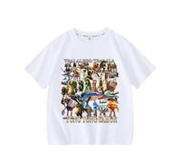 WANGYFAN Nuevas Camisetas de Manga Corta para niños, Camiseta de Manga Corta Infantil de Verano con diseño de Animal Anime de Italian Brain AI,Blanca,150cm