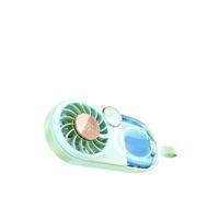 WANGYIWH Mini ventilador de bolsillo portátil con ajuste de rueda de rodillo de 5 velocidades, 1200mah, con flujo de aire fuerte, ventiladores de anillo de silicona for el hogar y al aire libre