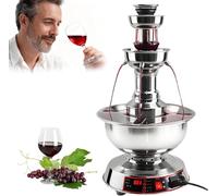 WANGYYDS Fuente Eléctrica para Fiestas De 3 Niveles, Dispensador De Bebidas De 3,5 L para Cócteles, Vino Tinto, Cerveza, Zumos, Bebidas, con Ajuste De 0 a 100 ℃ para Fiestas, Celebraciones Y Bares