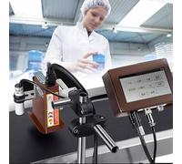 WANGYYDS Impresora De Inyección De Tinta Industrial, Codificador De Fecha para Líneas De Producción, para Códigos Qr, Números De Lote, Fechas, Logotipos, Códigos De Barras Y Etiquetas 12.7mmWidth-Red