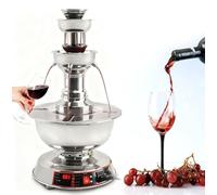 WANGYYDS Máquina De Fuente De Champán De 3 Niveles, Fuente De Fondue para Vino Tinto, Ajuste De 0 a 100 ℃, Ideal para Vino Tinto, Licores, Sidra, Whisky, Cócteles, Agua, Zumos Y Otros Líquidos