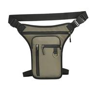 WANGZEYU Pernera Moto Riñoneras Impermeables for piernas, riñonera portátil for Hombro, for Senderismo al Aire Libre, riñonera for Motocicleta, Bolsa for Pierna Bolsa Pierna Moto (Color : Khaki)