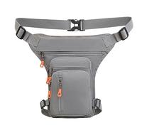 WANGZEYU Pernera Moto Riñoneras Impermeables for piernas, riñonera portátil for Hombro, for Senderismo al Aire Libre, riñonera for Motocicleta, Bolsa for Pierna Bolsa Pierna Moto (Color : Gray B)