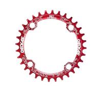 WANGZEYU Platos para Bicicletas Plato de Corona angosto y Ancho 104 BCD, Redondo, 32T, 34 Dientes, 36T, 38T, Platos bielas for Bicicleta montaña monoplaca 104BCD Platos De Bicicleta(36T,Red)