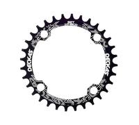 WANGZEYU Platos para Bicicletas Plato de Corona angosto y Ancho 104 BCD, Redondo, 32T, 34 Dientes, 36T, 38T, Platos bielas for Bicicleta montaña monoplaca 104BCD Platos De Bicicleta(32T,Noir)