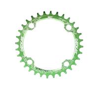 WANGZEYU Platos para Bicicletas Plato de Corona angosto y Ancho 104 BCD, Redondo, 32T, 34 Dientes, 36T, 38T, Platos bielas for Bicicleta montaña monoplaca 104BCD Platos De Bicicleta(38T,Green)