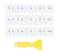 Wangzhenxi - 30 clavos adhesivos con extractor | Ganchos autoadhesivos para cuadros de 5 kg para marcos y pósteres, pegar en lugar de taladrar, soporte de pared sin daños