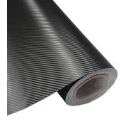 wanhaoaony Vinilo para Coche 50x200 Cm Coche 3D Negro Mate Fibra de Carbono Vinilo lámina película Envoltura Rollo Pegatina calcomanía