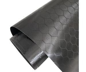 wanhaoaony Vinilo para Coche Etiqueta Adhesiva de Papel Aluminio for Envolver el Coche, Envoltura Vinilo Carbono Hexagonal, Color Negro(50cm x 300cm)