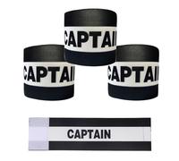 Wanheart 3 brazaletes de capitán, transpirables y elásticos con velcro, ajustables, unisex, para fútbol, rugby, baloncesto, hockey, accesorio para jóvenes, adultos y jóvenes