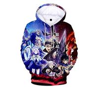 WANHONGYUE Anime Black Clover Hoodie Sudadera con Capucha Cosplay Disfraz 3D Impreso Pullover Suéter Pulli Hooded Sweatshirt 753/9 2XL