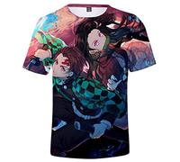 WANHONGYUE Anime Camiseta para Demon Slayer Hombre Mujer Impreso en 3D T-Shirt de Manga Corta Verano tee Tops Deportivos 504/8 M