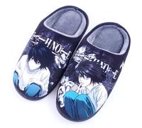 WANHONGYUE Anime Death Note Pantuflas Hombre Mujer Invierno Cálido Suave Zapatillas de Casa Antideslizantes Zapatos para Interiores Exteriores Estilo/1 44-45 EU