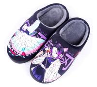 WANHONGYUE Anime Demon Slayer Kochou Shinobu Pantuflas Hombre Mujer Invierno Cálido Suave Zapatillas de Casa Antideslizantes Zapatos para Interiores Exteriores Shinobu 42-43 EU