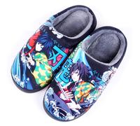 WANHONGYUE Anime Demon Slayer Tomioka Giyuu Pantuflas Hombre Mujer Invierno Cálido Suave Zapatillas de Casa Antideslizantes Zapatos para Interiores Exteriores Giyuu 40-41 EU