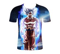 WANHONGYUE Anime Dragon Ball Son Goku 3D Impresión T-Shirt Cosplay Disfraz Manga Corta Camiseta Verano Pullover Tops 29 L