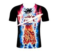 WANHONGYUE Anime Dragon Ball Son Goku 3D Impresión T-Shirt Cosplay Disfraz Manga Corta Camiseta Verano Pullover Tops 4 XXXXL