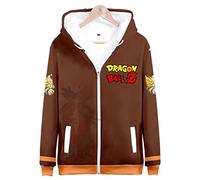 WANHONGYUE Anime Dragon Ball Z Goku 3D Impresión Sudadera con Capucha Chaqueta Cosplay Disfraz Zip Hoodie Jacket Sweat Abrigo 663/1 XL