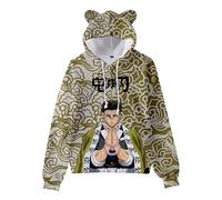 WANHONGYUE Anime Himejima Kyoumei Sudadera con Capucha Impresión 3D Hoodie Sweatshirts Lindo Orejas de Gato Pullover de Manga Larga para Mujer Niñas, Himejima XL