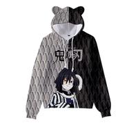 WANHONGYUE Anime Iguro Obanai Sudadera con Capucha Impresión 3D Hoodie Sweatshirts Lindo Orejas de Gato Pullover de Manga Larga para Mujer Niñas, Obanai 120