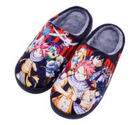 WANHONGYUE Anime Japonés Fairy Tail Pantuflas Hombre Mujer Invierno Cálido Suave Zapatillas de Casa Antideslizantes Zapatos para Interiores Exteriores Fairy Tail 42-43 EU