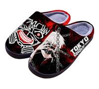 WANHONGYUE Anime Japonés Tokyo Ghoul Pantuflas Hombre Mujer Invierno Cálido Suave Zapatillas de Casa Antideslizantes Zapatos para Interiores Exteriores Tokyo Ghoul 40-41 EU