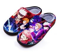 WANHONGYUE Anime Jujutsu Kaisen Pantuflas Hombre Mujer Invierno Cálido Suave Zapatillas de Casa Antideslizantes Zapatos para Interiores Exteriores Estilo/1 38-39 EU