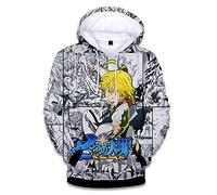 WANHONGYUE Anime Nanatsu No Taizai The Seven Deadly Sins Hoodie Sudadera con Capucha Cosplay Disfraz 3D Impreso Pullover Suéter con Bolsillos Cordón 11 M