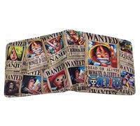 WANHONGYUE Anime One Piece Luffy Cartera Billetera de Cuero para Hombre Tarjetas de Crédito Wallet Monedero 1026/3