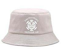 WANHONGYUE Anime One Piece Monkey D Luffy Bucket Hat Sombrero de Pesca Plegable Gorro de Pescador Verano Protección UV Sombrero de Sol Beige/4