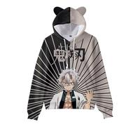 WANHONGYUE Anime Shinazugawa Sanemi Sudadera con Capucha Impresión 3D Hoodie Sweatshirts Lindo Orejas de Gato Pullover de Manga Larga para Mujer Niñas, Shinazugawa Sanemi L