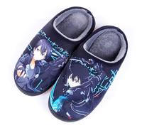 WANHONGYUE Anime Sword Art Online Kirito Pantuflas Hombre Mujer Invierno Cálido Suave Zapatillas de Casa Antideslizantes Zapatos para Interiores Exteriores Estilo/1 46-47 EU
